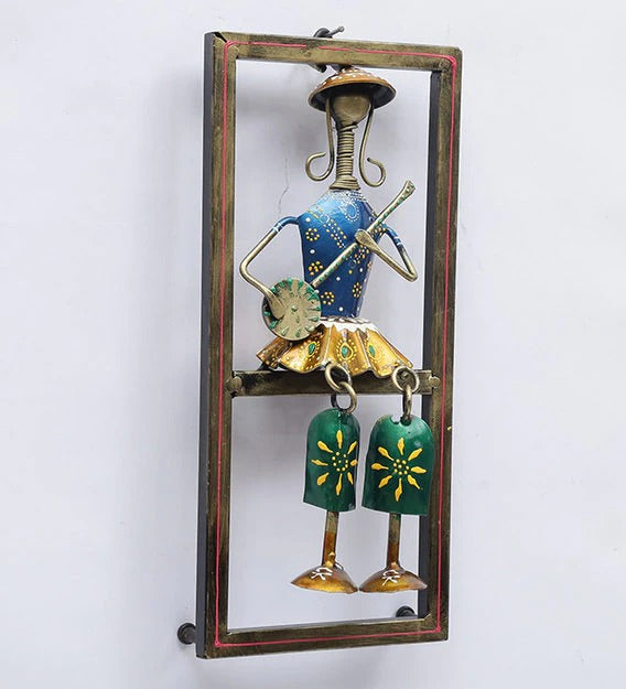 Wall Art: Iron Musician Doll Wall Art In Multicolor