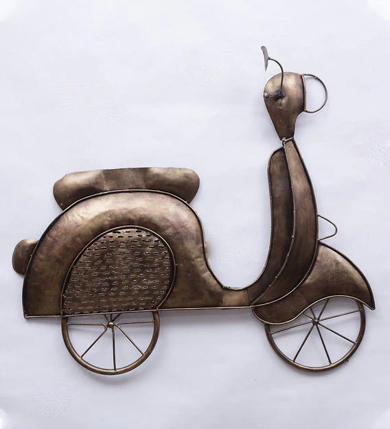 Wall Art: Iron Scooter Wall Art In Copper