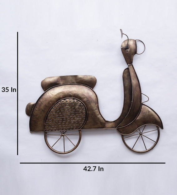 Wall Art: Iron Scooter Wall Art In Copper