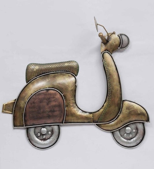 Wall Art Iron Scooter Wall Art In Gold