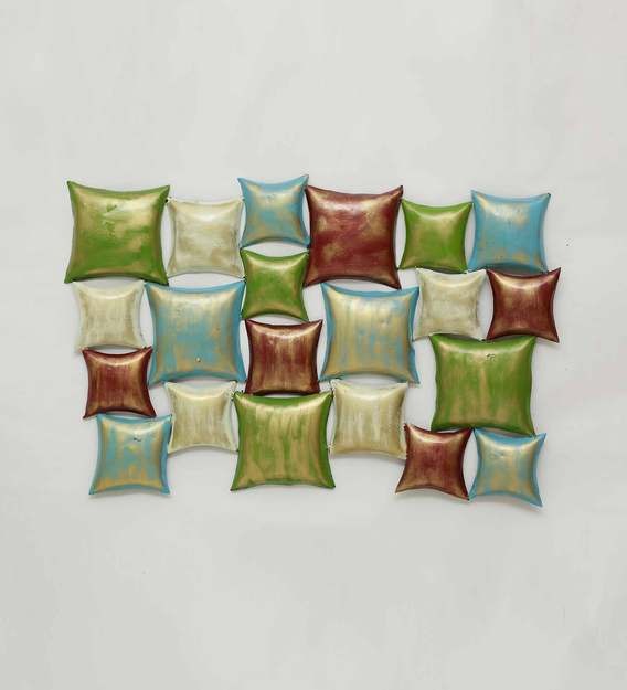 Wall Art : Iron Square Block Wall Art In Multicolour