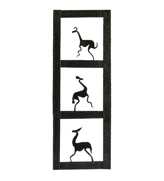 Wall Art: Iron Wall Art In Black Hanging Framed