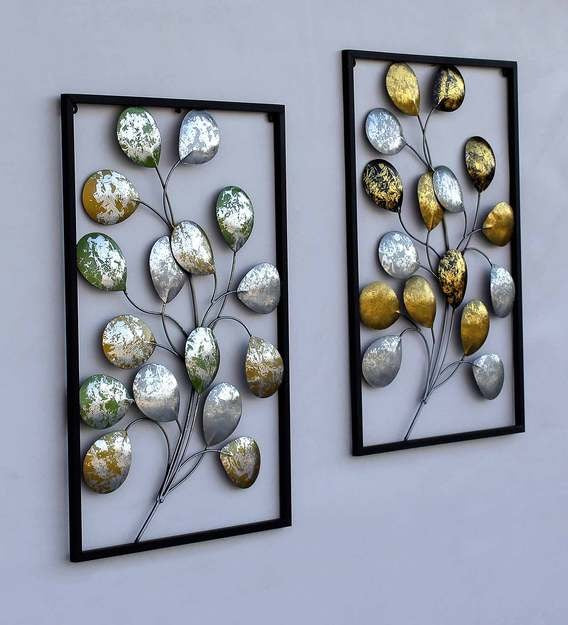 Wall Art : Iron Wall Art In Silver