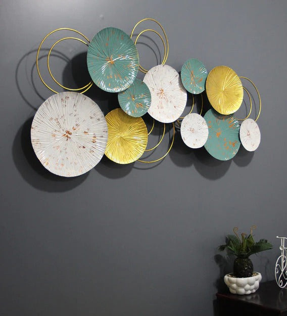 Wall Art: Multicolor Iron Abstract Wall Art