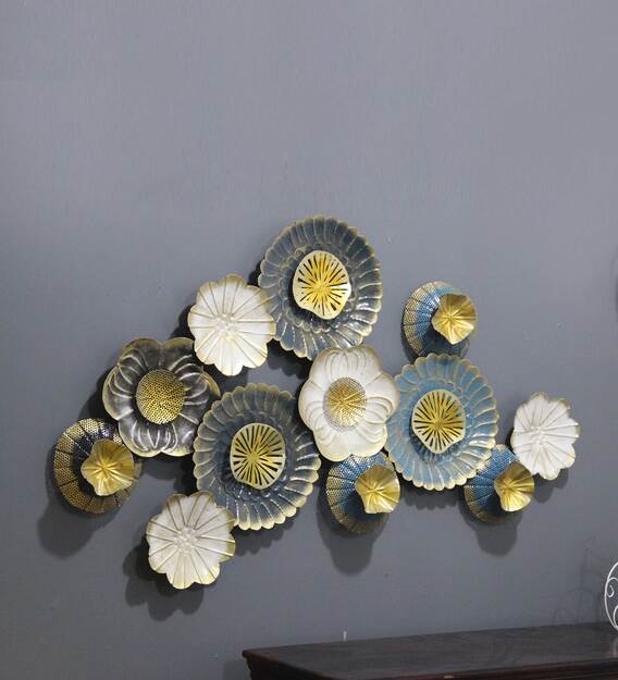 Wall Art: Multicolor Iron Abstract Wall Art