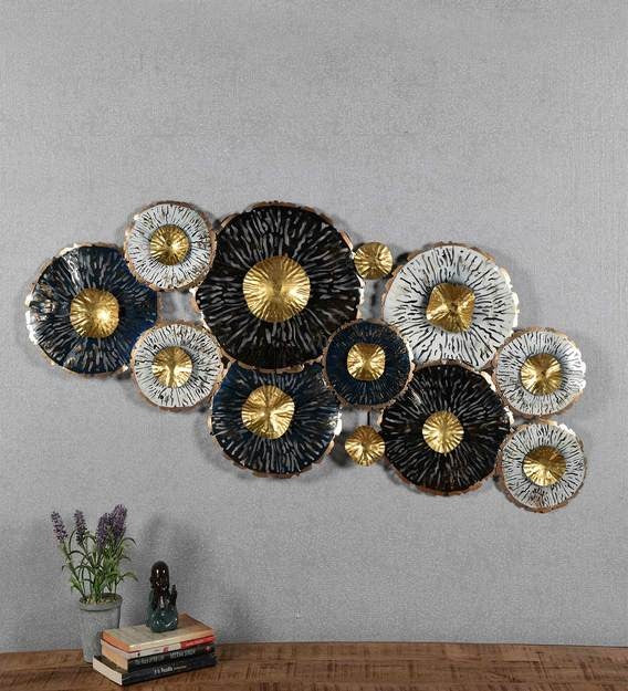 Wall Art: Multicolor Iron Abstract Wall Art With LED
