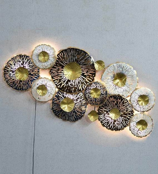 Wall Art: Multicolor Iron Abstract Wall Art With LED