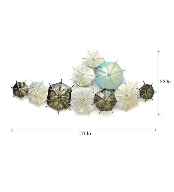 Wall Art Wrought Iron Abstract Wall Art With LED In Multicolour
