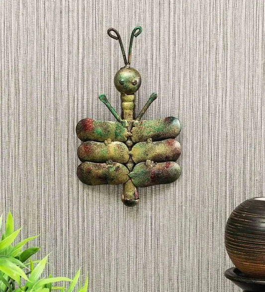 Wall Art: Wrought Iron Butterfly Wall Art In Green Color