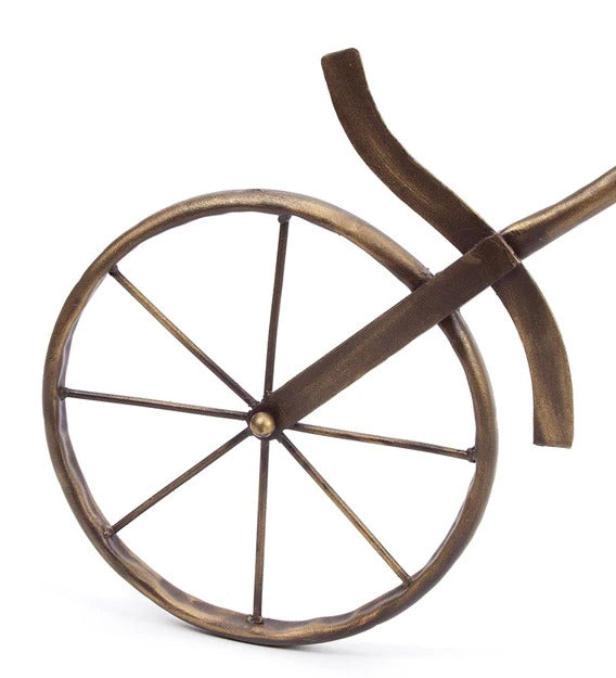 Wall Art: Wrought Iron Cycle Wall Art In Brown