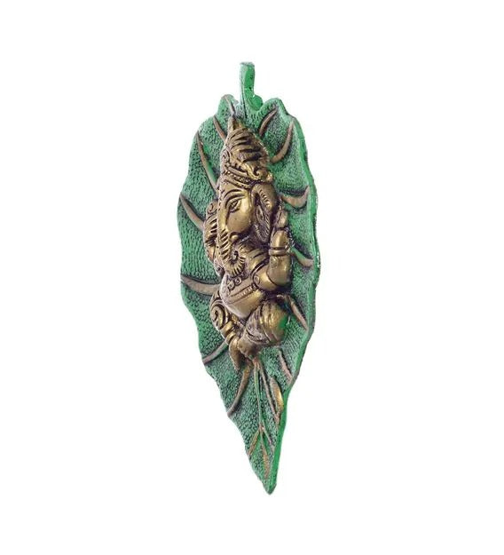 Wall Art: Iron Lord Ganesha Wall Art In Green