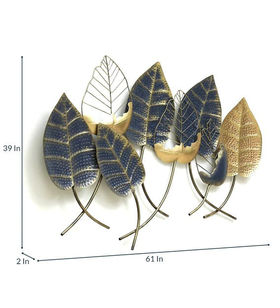 Wall Art Wrought Iron Zoey Leaf Wall Art In Multicolour