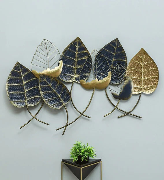 Wall Art Wrought Iron Zoey Leaf Wall Art In Multicolour