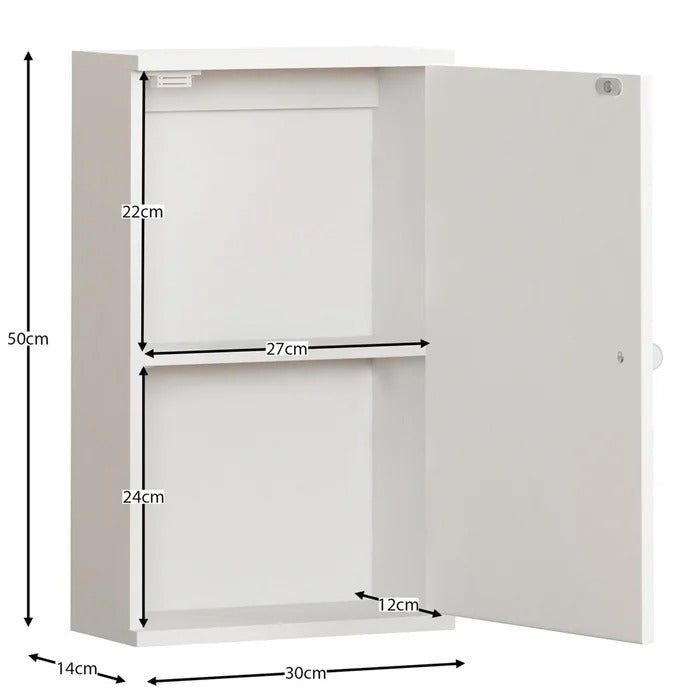 Wall Cabinets: 11.81'' W x 19.69'' H x 5.51'' D Wall Mounted Bathroom Cabinet