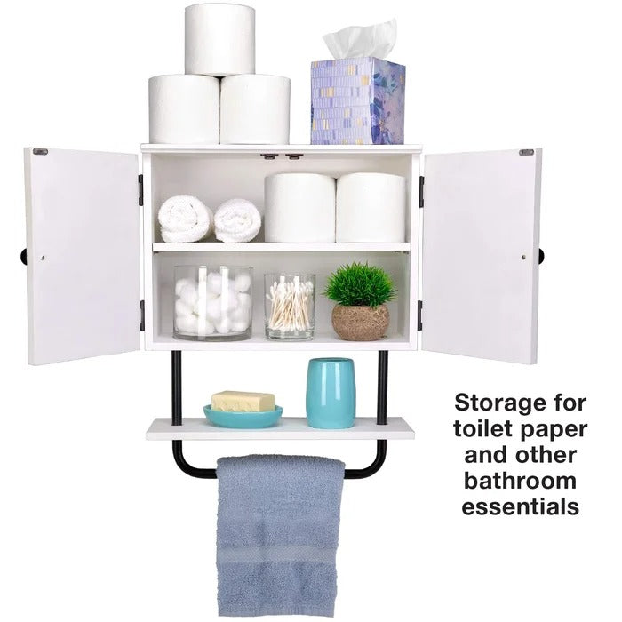 Wall Cabinets: 13.4'' W x 17.3'' H x 7.9'' D Solid Wood Wall Mounted Bathroom Cabinet
