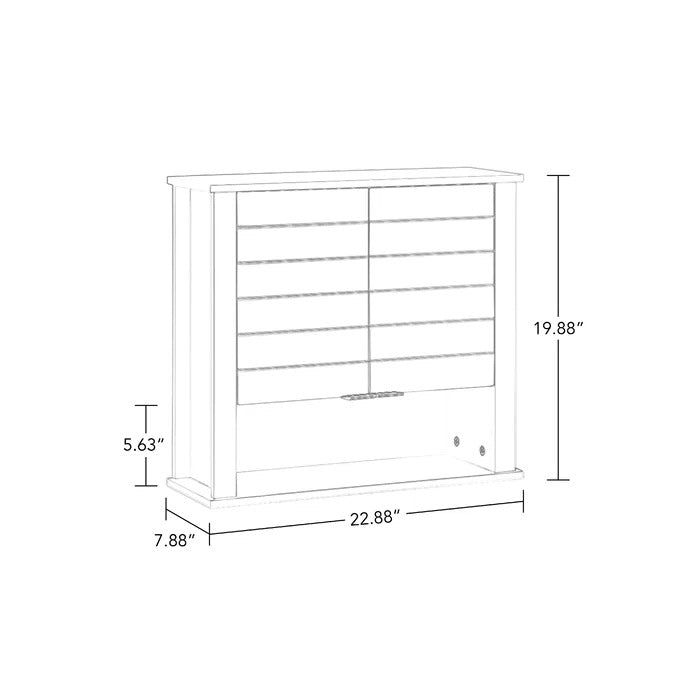 Wall Cabinets: 22.88'' W x 19.88'' H x 7.88'' D Wall Mounted Bathroom Cabinets