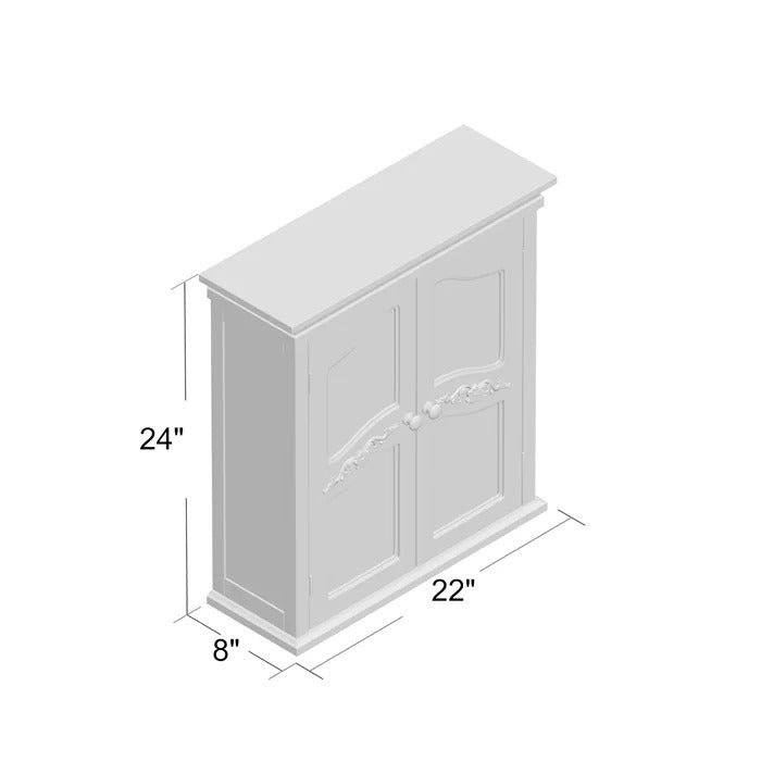 Wall Cabinets: 22'' W x 24'' H x 8'' D Wall Mounted Bathroom Cabinet