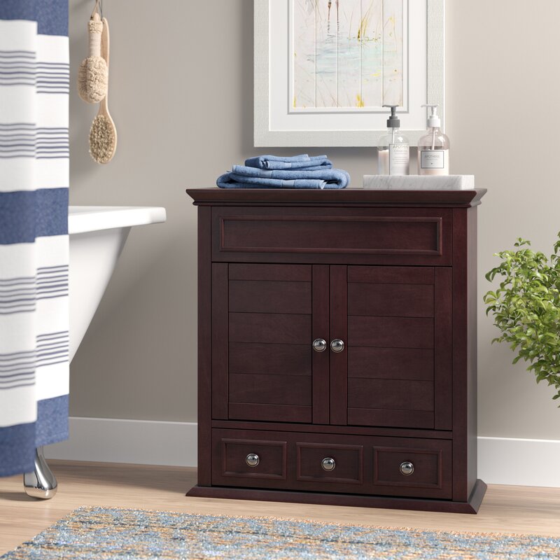 Wall Cabinets: 23.63'' W x 25'' H x 9'' D Solid Wood Wall Mounted Cabinet