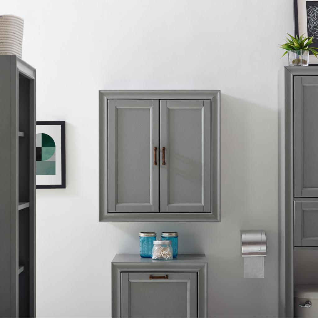 Wall Cabinets: 2 Door Bathroom Wall Cabinet