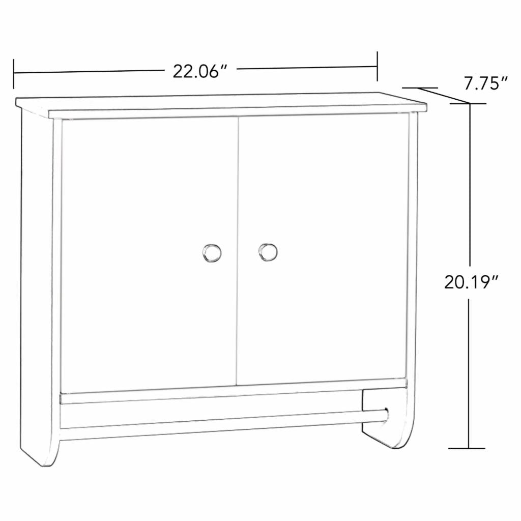 Wall Cabinets: 2 Door Bathroom Wall Cabinet
