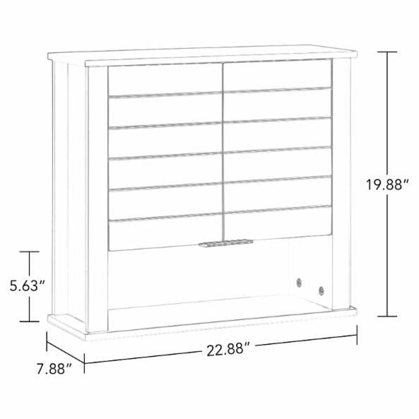 Wall Cabinets: 2 Door Bathroom Wall Cabinet