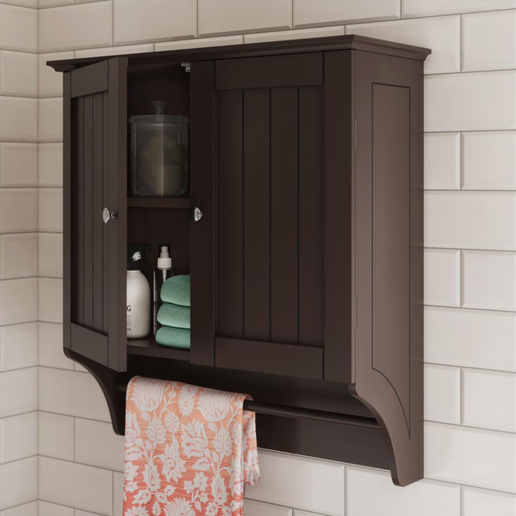 Wall Cabinets: 2 Door Bathroom Wall Cabinet