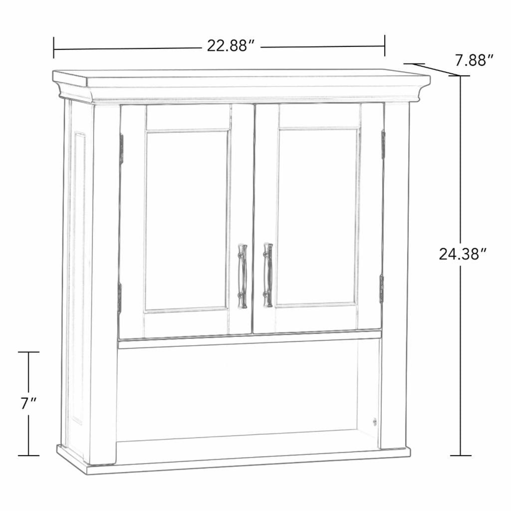 Wall Cabinets: 2 Door Bathroom Wall Cabinet