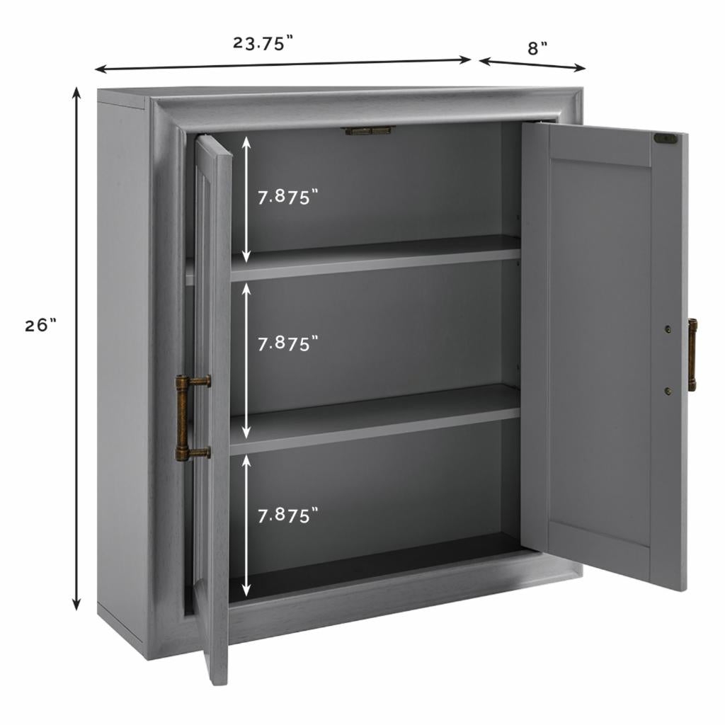 Wall Cabinets: 2 Door Bathroom Wall Cabinet