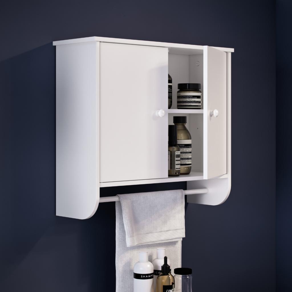 Wall Cabinets: 2 Door Bathroom Wall Cabinet
