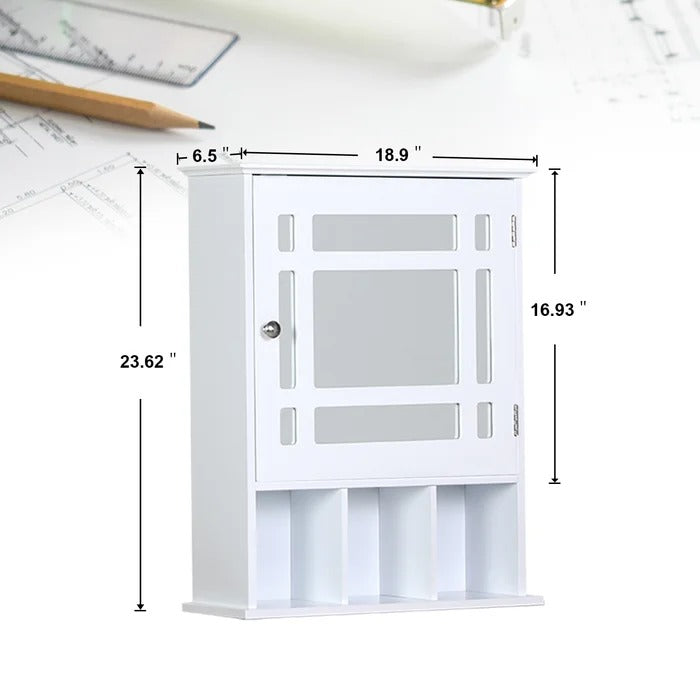 Wall Cabinets: One Door Wall Mounted Bathroom Cabinet