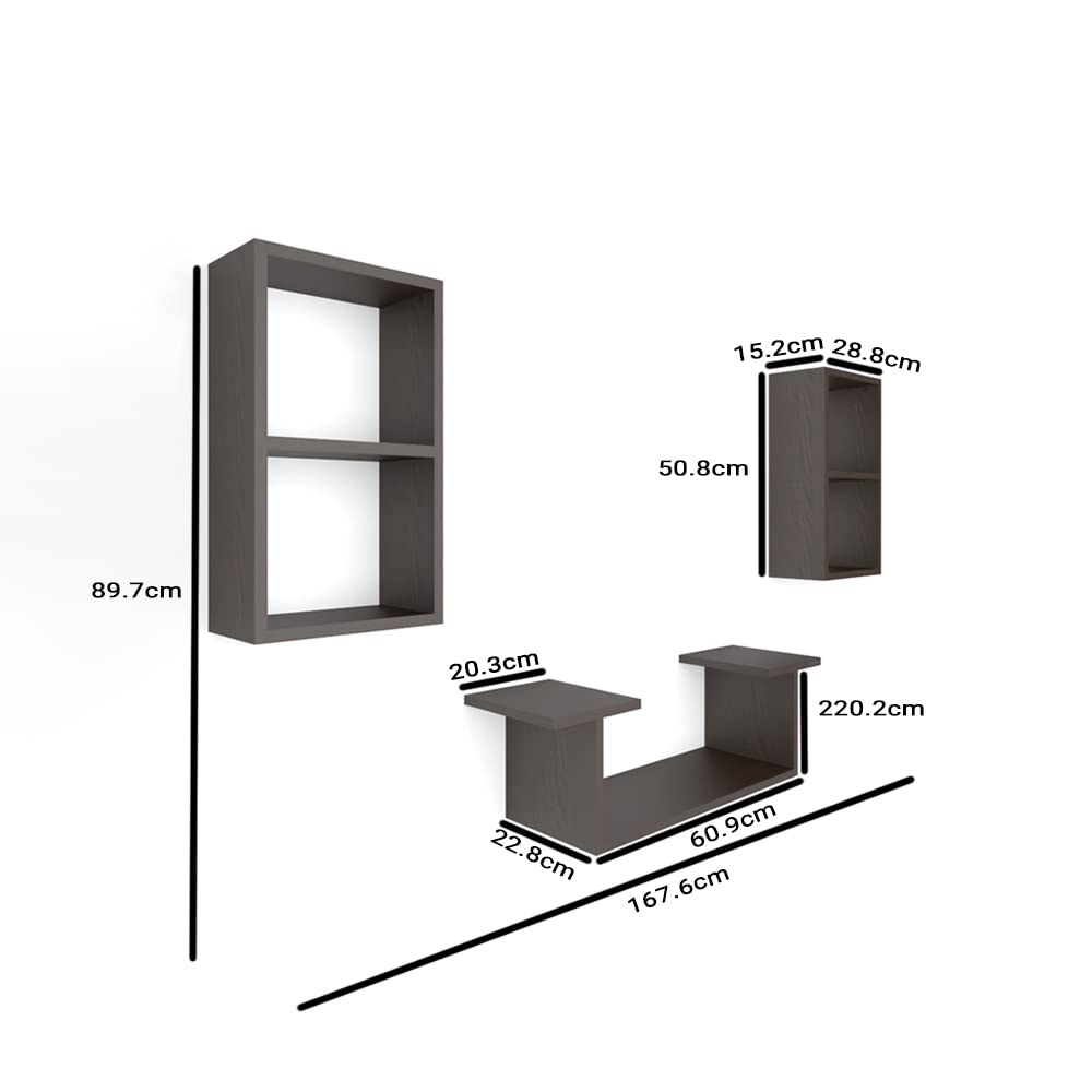 Wall Mount TV Unit: Wall Shelves Display Rack For Living Room
