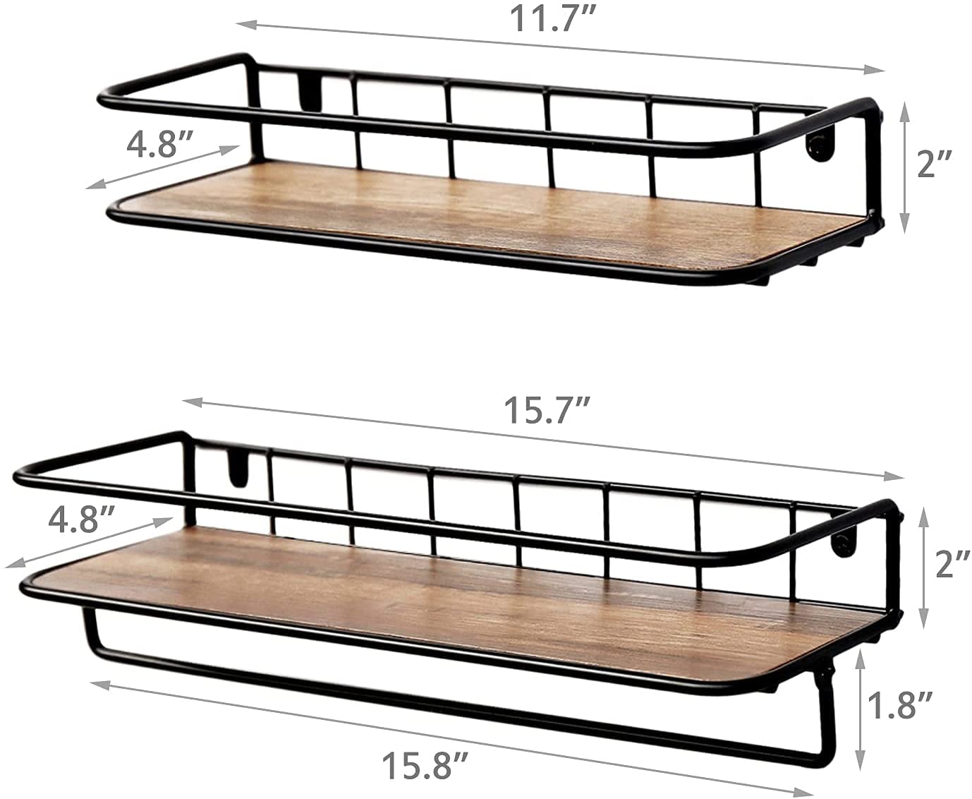 Wall Shelf Towel Bar Over Toilet Kitchen Mounted