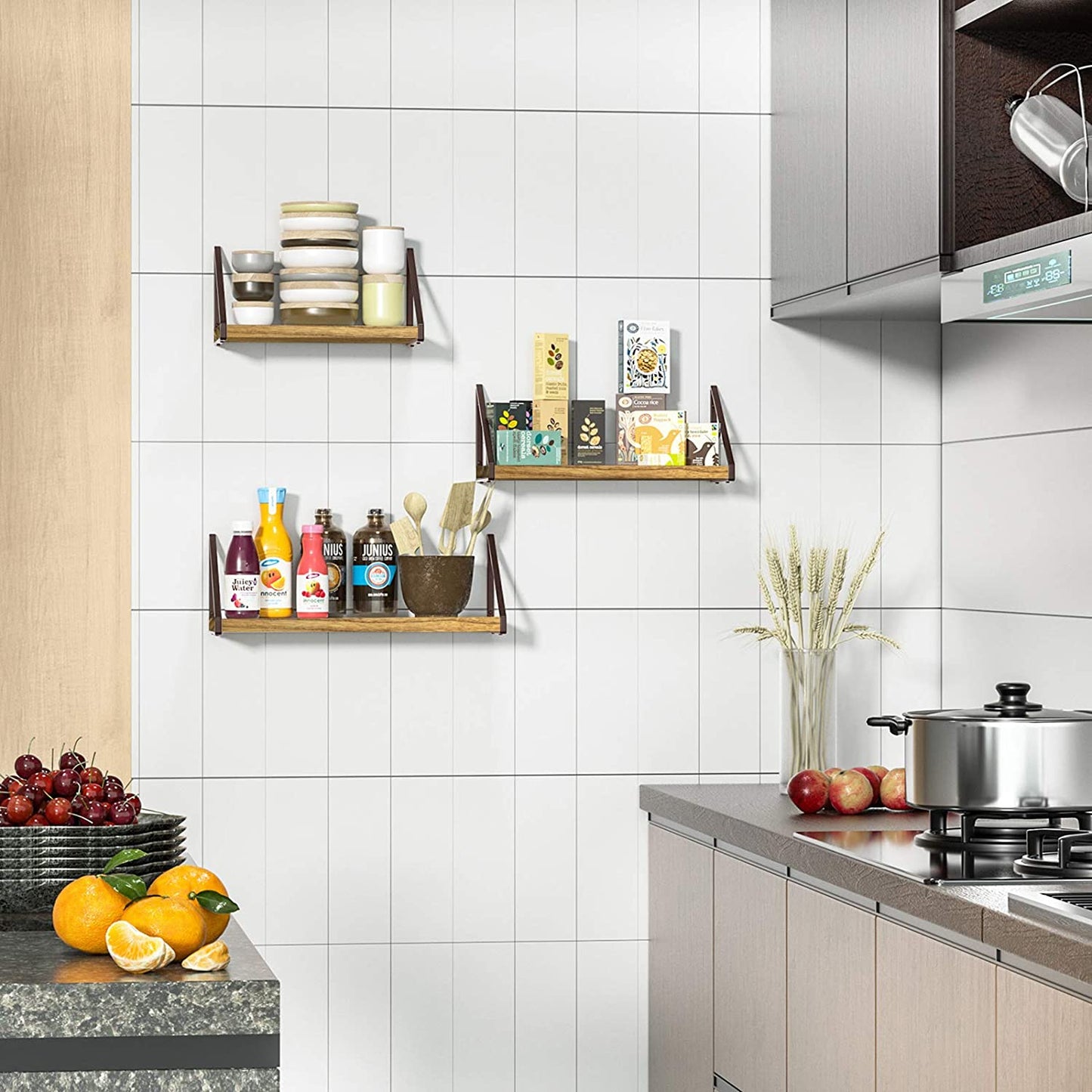 Wall Shelves: 3 Wall Storage Shelves for Living Room, Bedroom, Kitchen