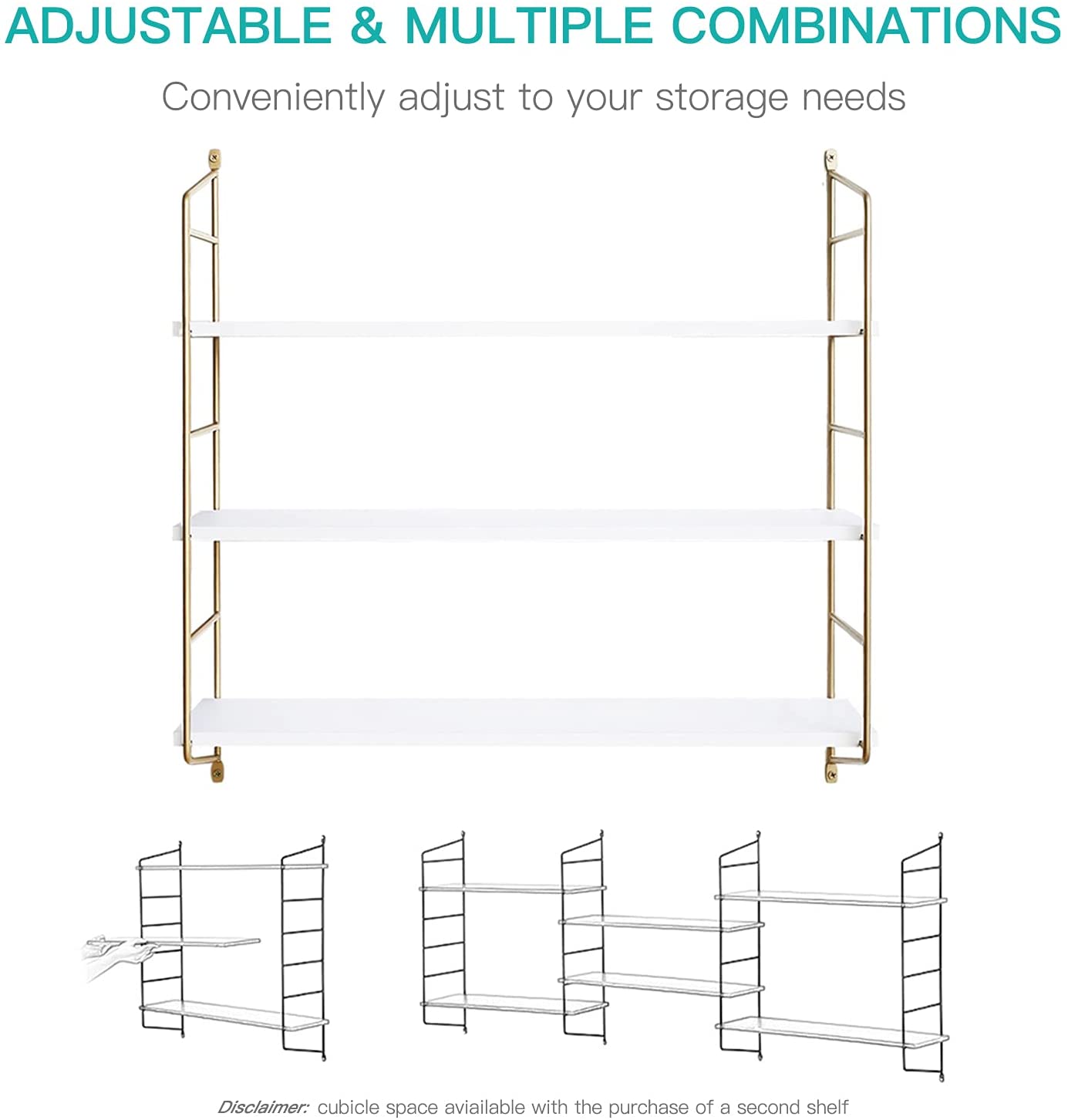 Wall Shelves Bedroom Living Room Shelf's Kitchen 3 Tier Bookshelf
