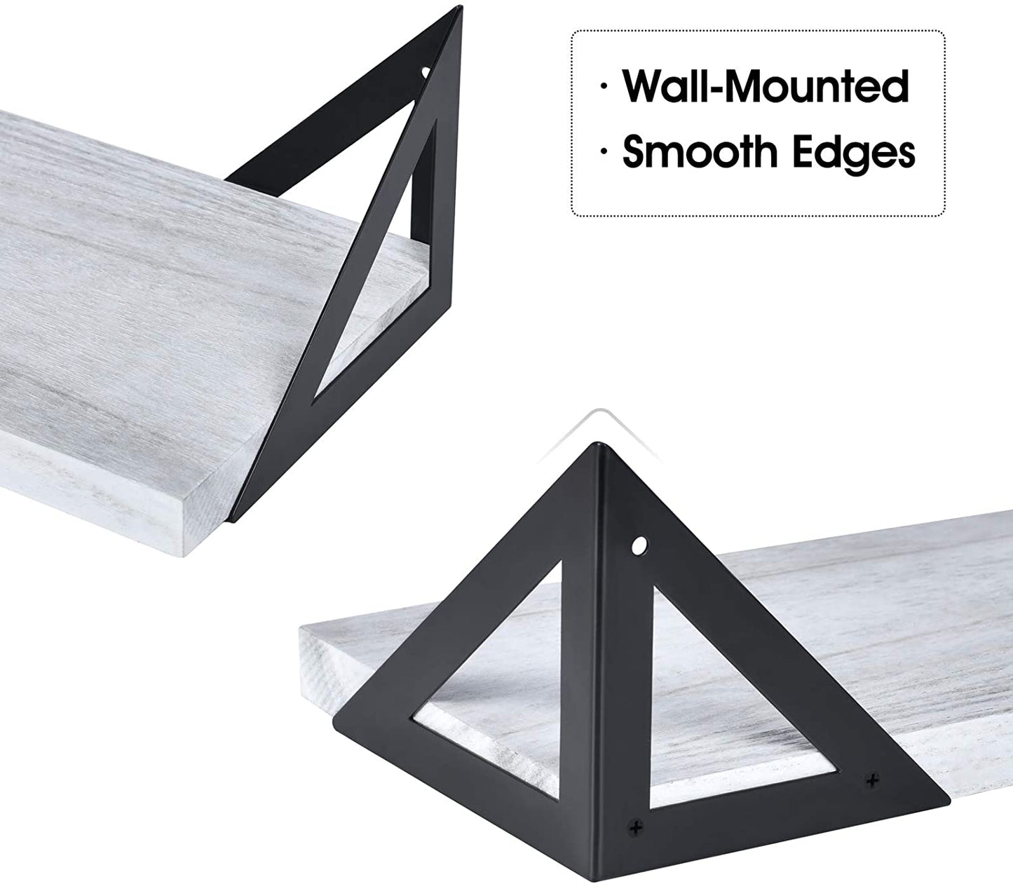 Wall Shelves Bedroom, Living Room, Bathroom, Kitchen, Office and More, Gray