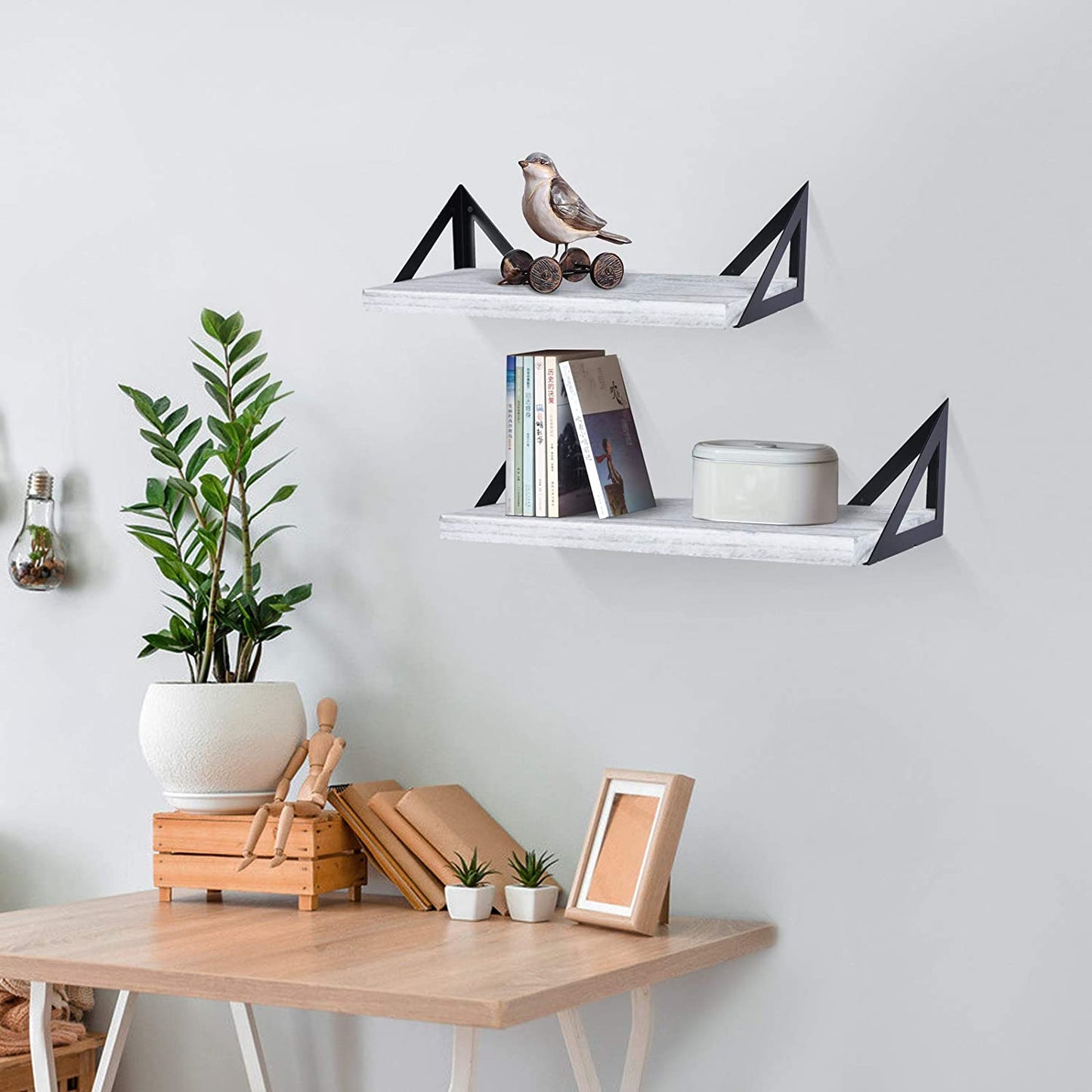 Wall Shelves Bedroom, Living Room, Bathroom, Kitchen, Office and More, Gray