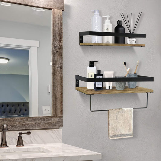 Wall Shelves Over Toilet ,Bathroom Wall Organizer Shelf ,Floating Towel