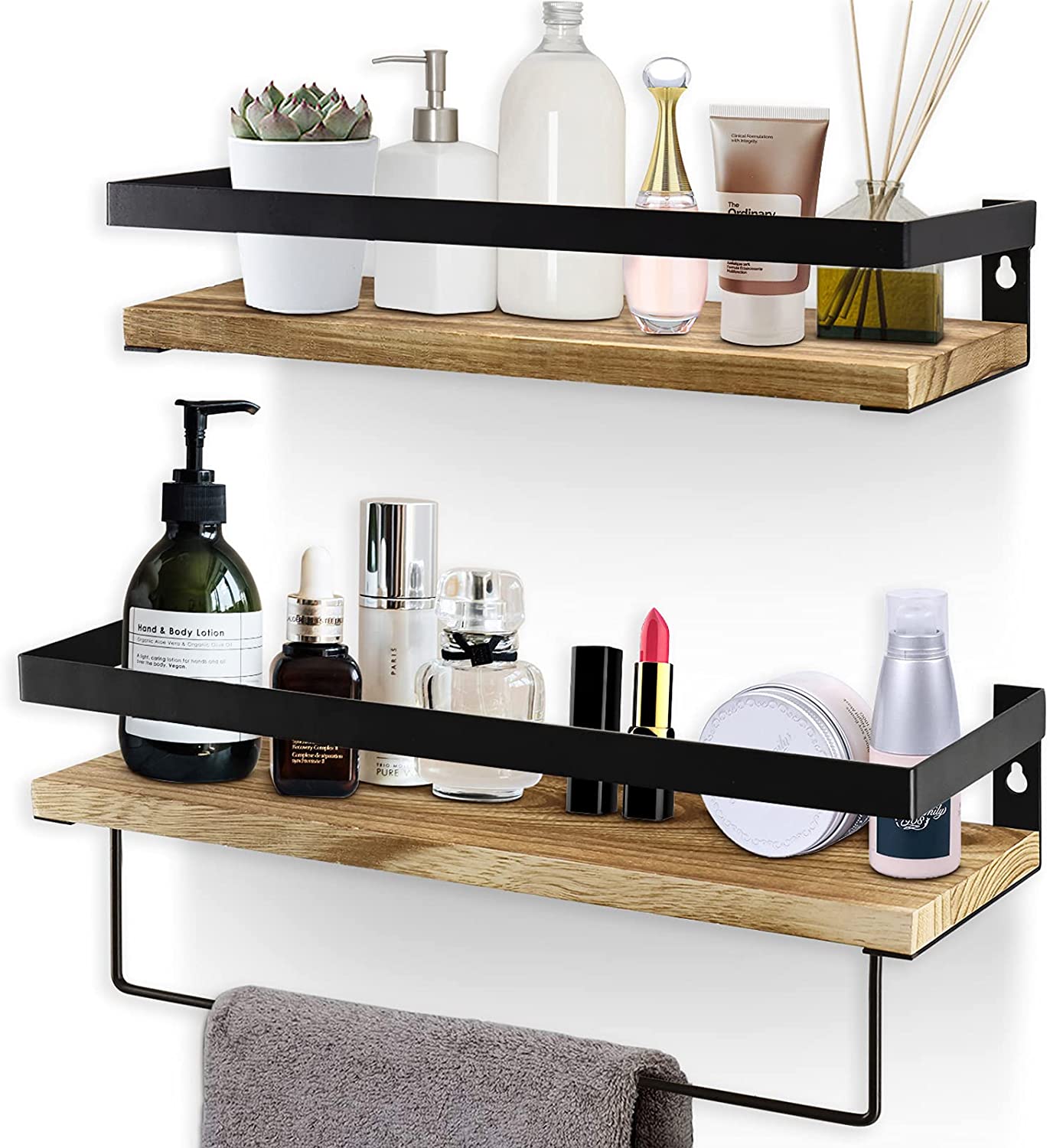 Wall Shelves Over Toilet ,Bathroom Wall Organizer Shelf ,Floating Towel