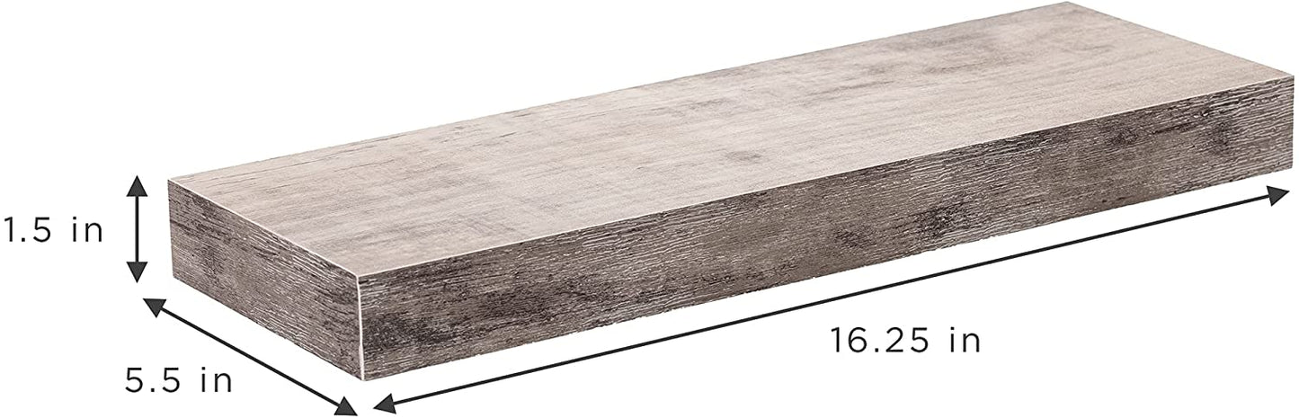 Wall Shelves: Perfect for Home Decor, Trophy Display, Photo Frames, and More (2-Pack, Grey)