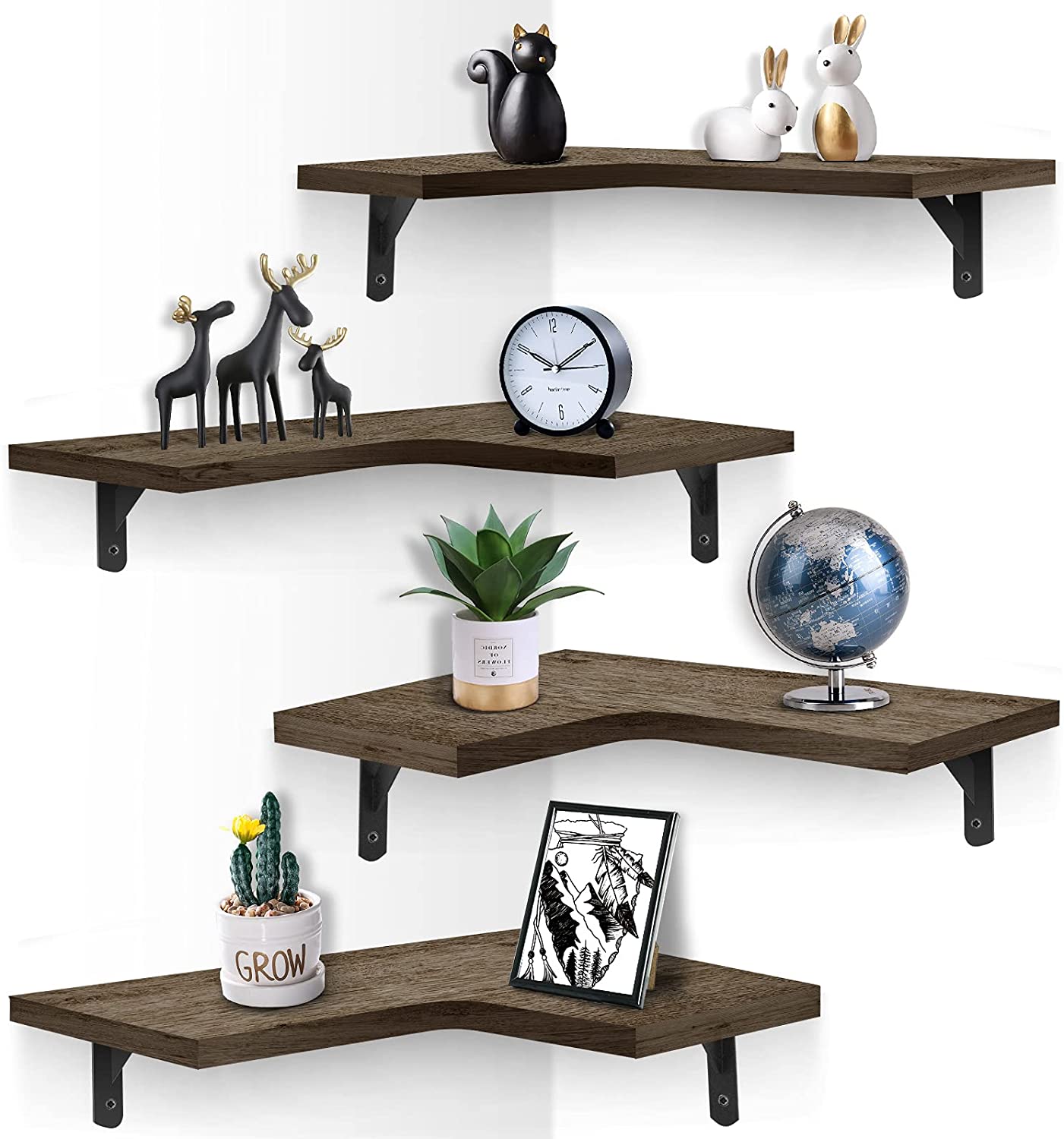 Wall Shelves Storage Shelves for Bedroom, Living Room, Bathroom, Kitchen, Office