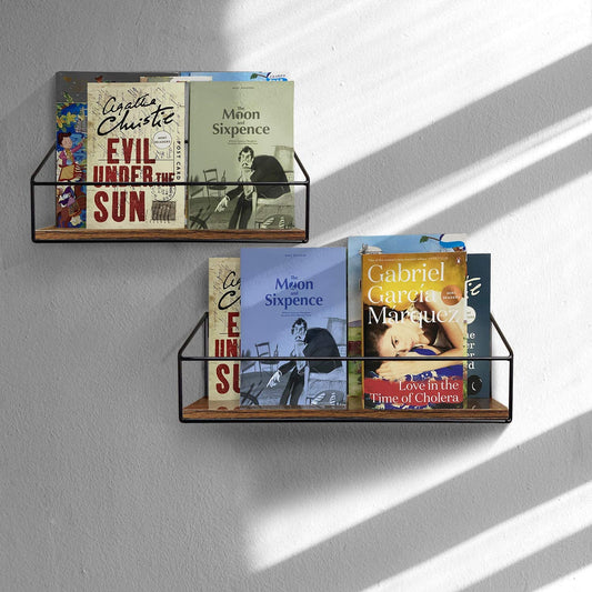 Wall Shelves Storage for Kitchen Living Room Bathroom, Set of 2