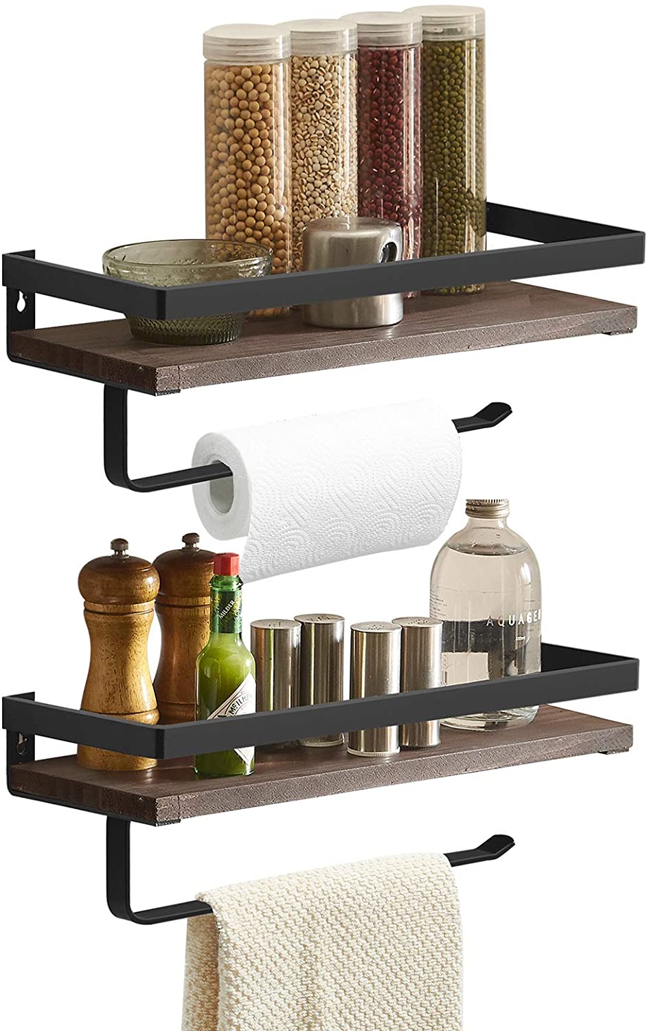 Wall Shelves Towel Rack Rails Bar, Paper Towel Holder
