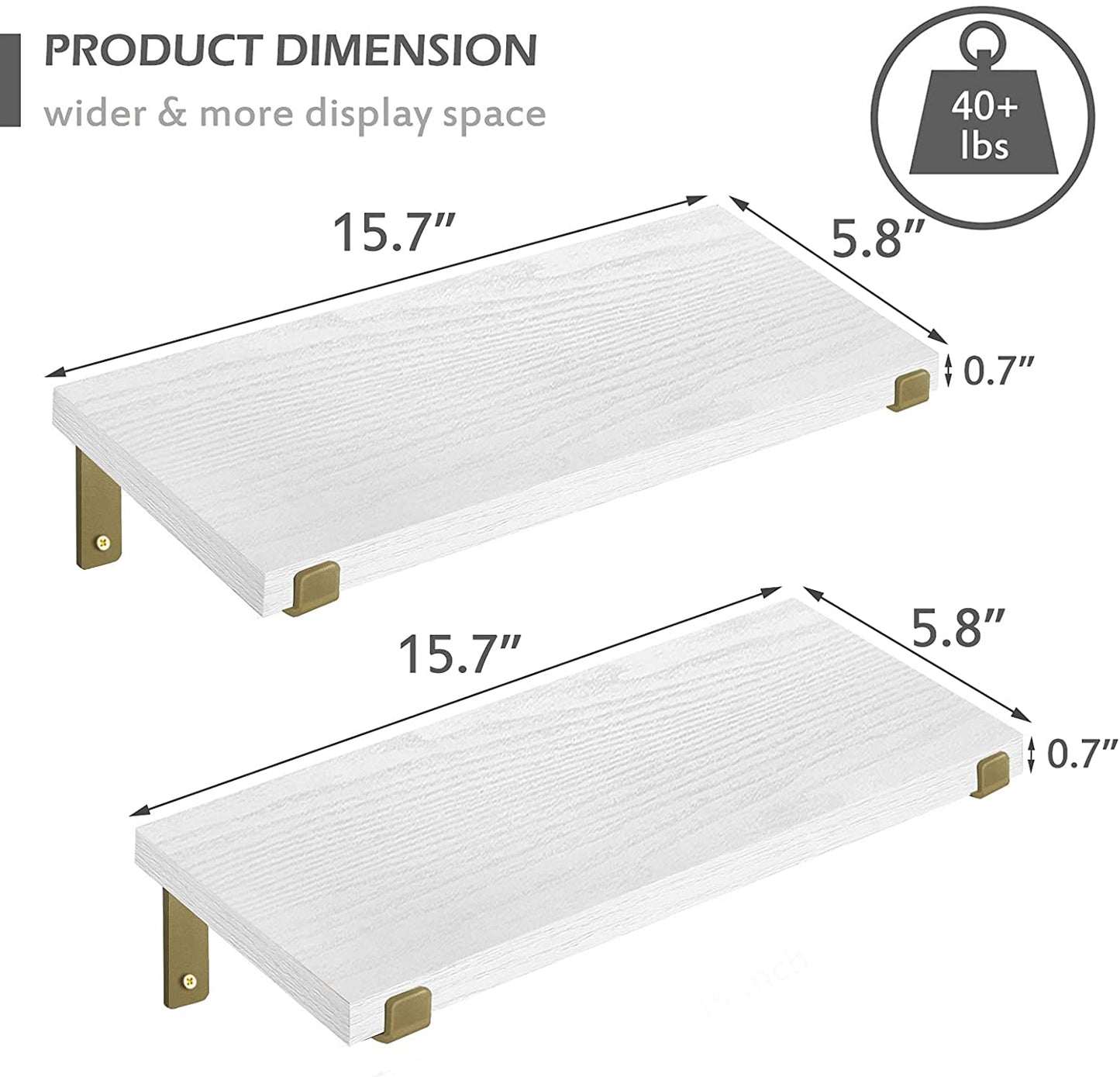 Wall Shelving Set of 2 Modern Shelf's