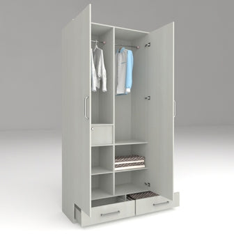 Wardrobe : 2 Door Wardrobe (In Sclera Finish)