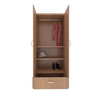 Wardrobe 2 Door Wardrobe (In Teak Finish)