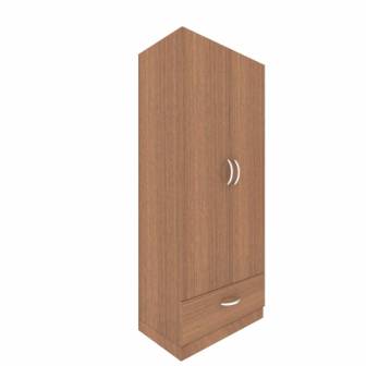 Wardrobe 2 Door Wardrobe (In Teak Finish)