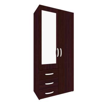 Wardrobe : 2 Door Wardrobe With Mirror