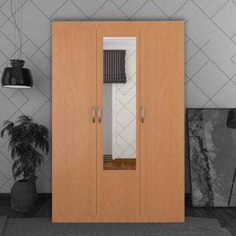 Wardrobe : 3 Door Wardrobe (In Bavarian Finish)