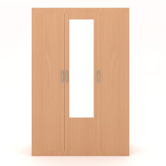 Wardrobe : 3 Door Wardrobe (In Bavarian Finish)