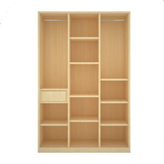 Wardrobe : 3 Door Wardrobe (In Elegant Grey)